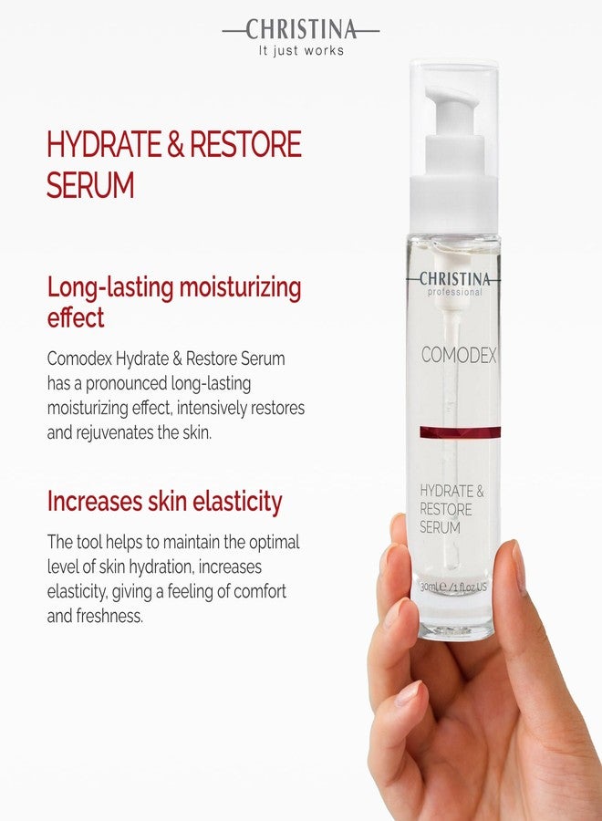 -CHRISTINA- Christina Comodex Hydrate & Restore Serum with Hyaluronic Acid - 30ml - Facial Hydrating Serum to Regenerate & Rejuvenate - For Dehydrated Oily, Open Pores, Combination, & Nomal Skin - Image 2