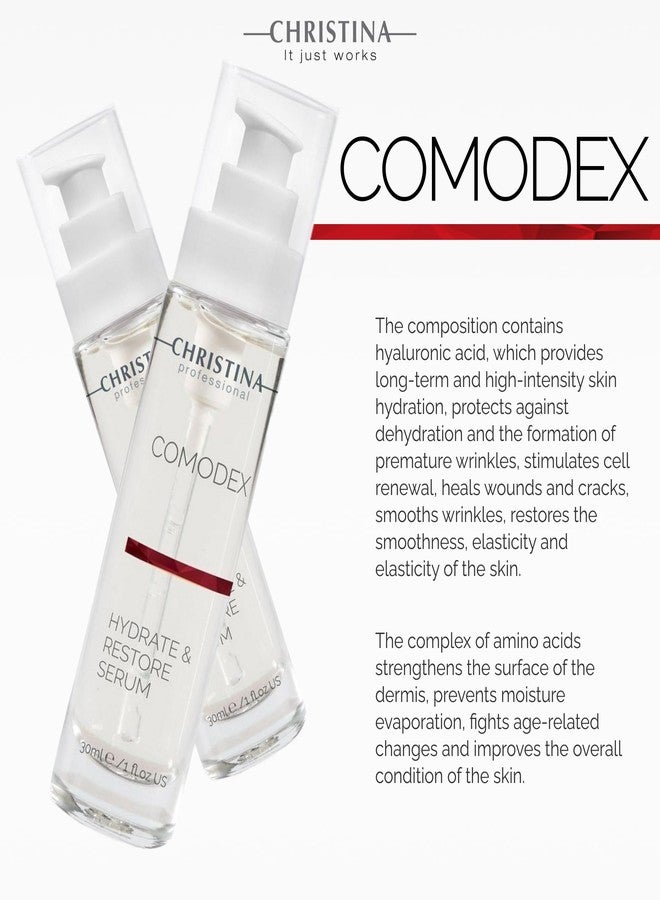 -CHRISTINA- Christina Comodex Hydrate & Restore Serum with Hyaluronic Acid - 30ml - Facial Hydrating Serum to Regenerate & Rejuvenate - For Dehydrated Oily, Open Pores, Combination, & Nomal Skin - Image 3
