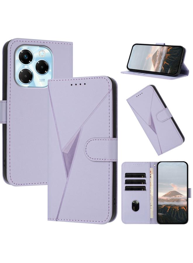 S-TOP Case For Infinix Note 40X 5G Triangle Pattern Buckle Clasp Leather Phone Case - Image 1