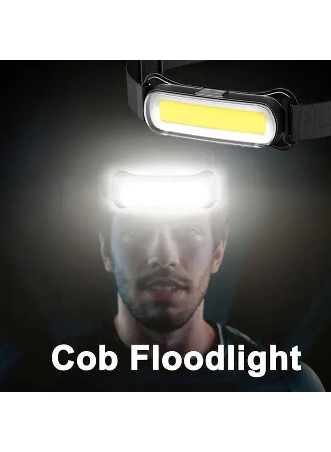 1pc ABS COB Bright Floodlight Headlamp USB Rechargeable Portable Work Light - Image 3