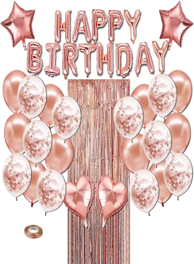 Secret Birthday Decorations, Happy Birthday Balloons Foil Balloons Sequined Latex Balloons - 2725611278454