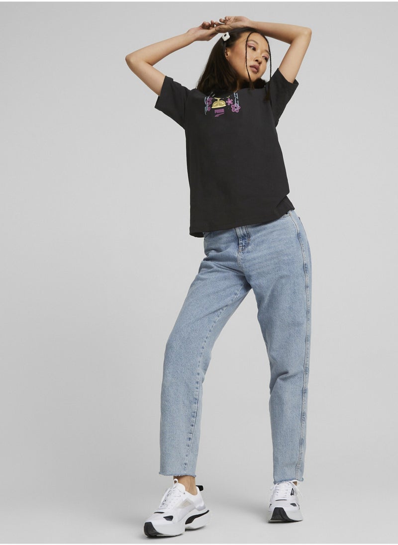 PUMA - DOWNTOWN Womens Relaxed Graphic T-Shirt - Image 1