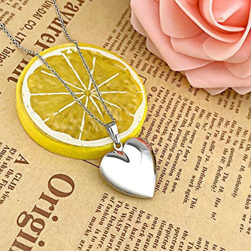 Love Heart Locket Necklace That Holds Pictures Polished Lockets Necklaces Birthday Gifts for Girls Boys - Image 4