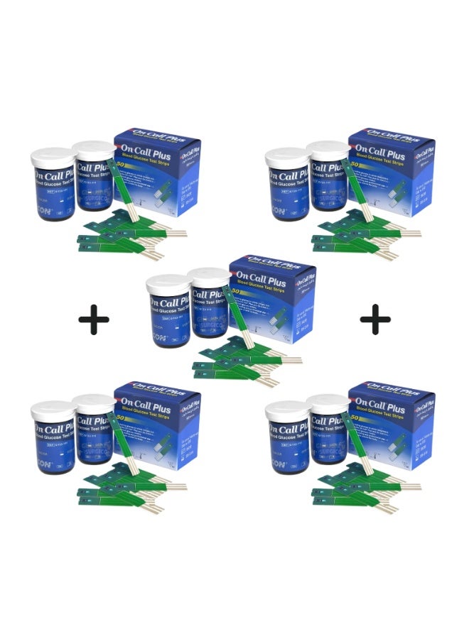 On Call Bundle of On Call Plus Blood Glucose Test Strips x5 x50 - 250 Pcs - Image 2
