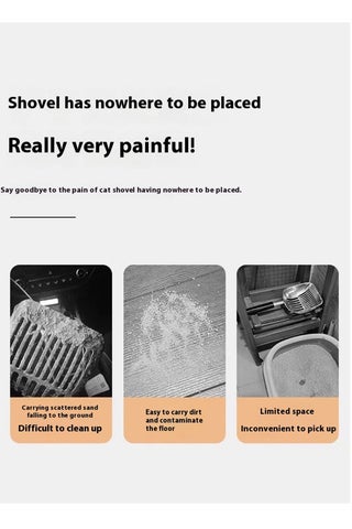 Stainless Steel Mesh Cat Litter Shovel Durable Metal Cat Shovel with Wooden Handle for Litter Box Cleaning for Kittens - view 5