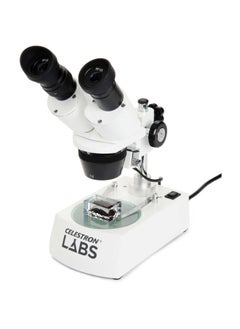Celestron Labs Stereo Microscope – 10-60x Magnification – Upper and Lower LED Illumination – Includes 2 Viewing Plates and 4 Specimen Blocks  - Image 1