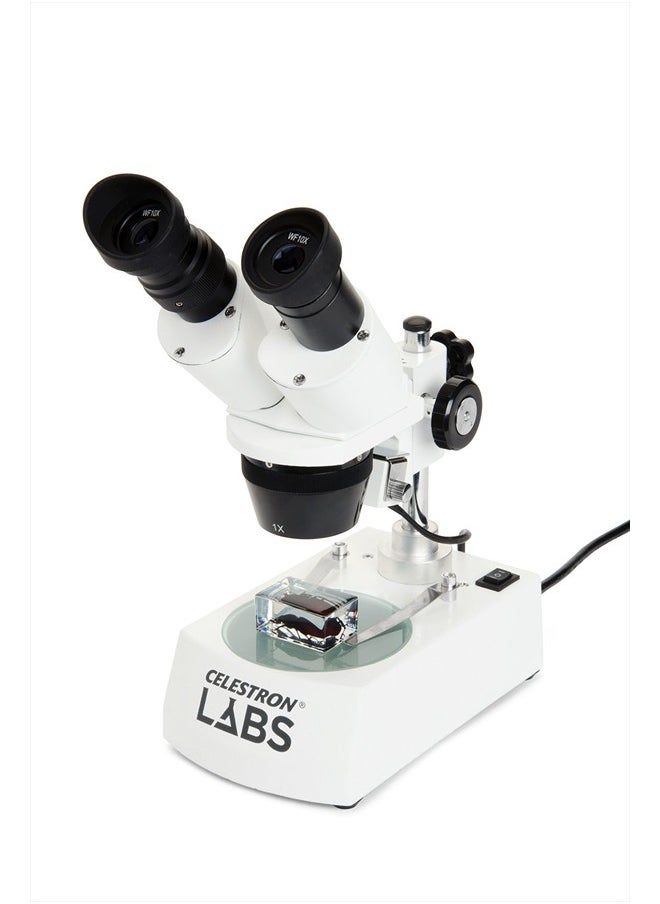 Celestron Labs Stereo Microscope – 10-60x Magnification – Upper and Lower LED Illumination – Includes 2 Viewing Plates and 4 Specimen Blocks  - Image 5