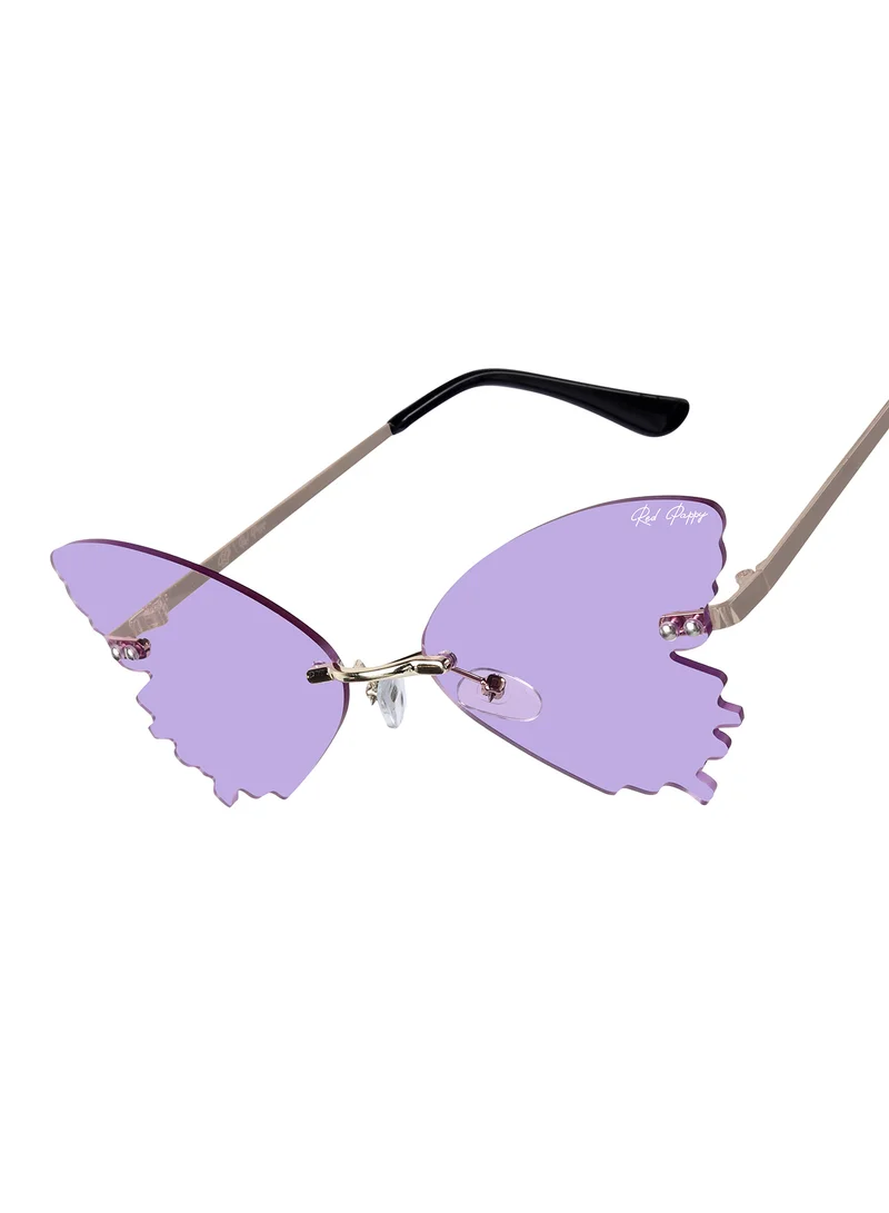 Woggles Stylish Purple Butterfly Sunglasses