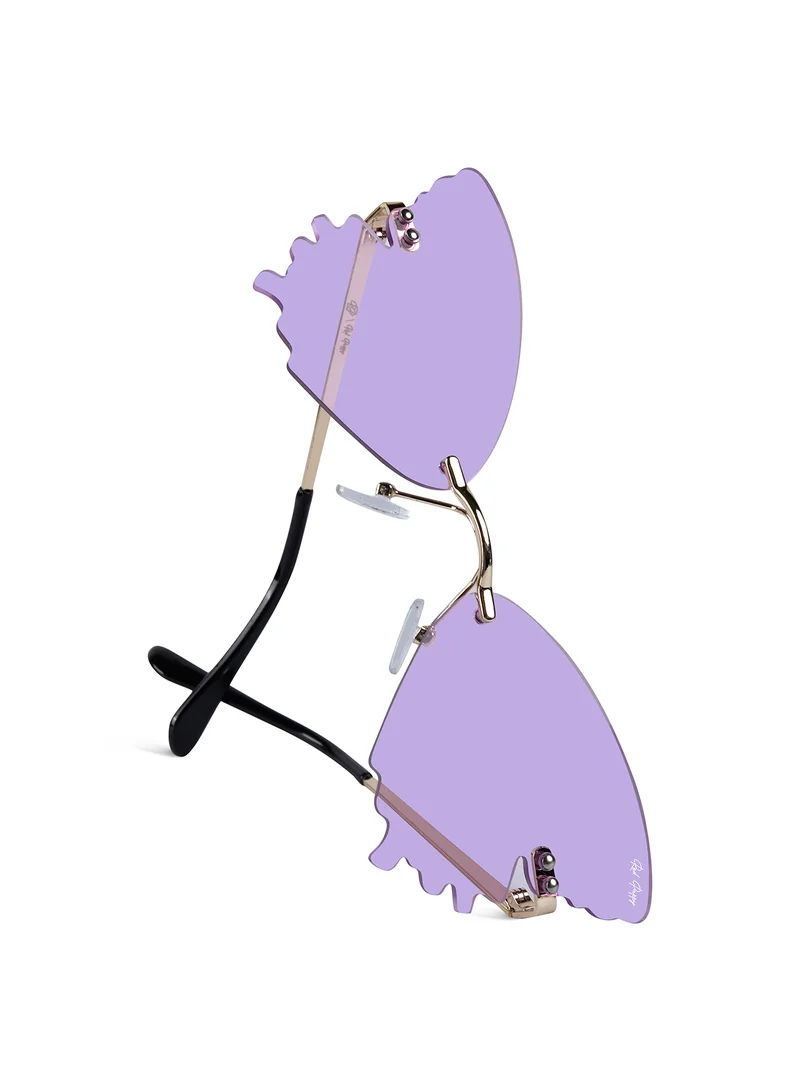 ووجلز نظارات شمسية أنيقة بفراشة بنفسجية