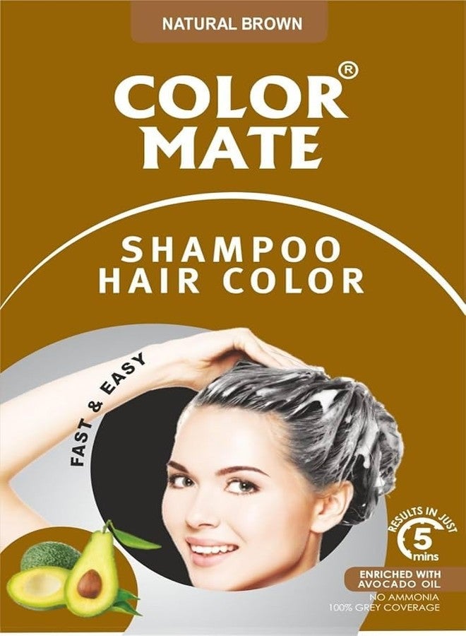 COLOR MATE SHAMPOO HAIR COLOR (NATURAL BROWN) - Image 1