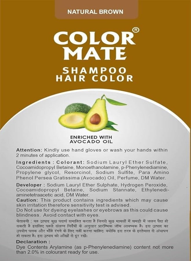 COLOR MATE SHAMPOO HAIR COLOR (NATURAL BROWN) - Image 3