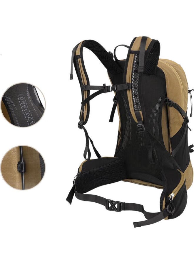 INOXTO Off-Road Hiking Backpack, 35L Large Capacity, Breathable, Water-Resistant, Shoe Compartment, Outdoor Cycling Backpack, 8107 Khaki Color - Image 1