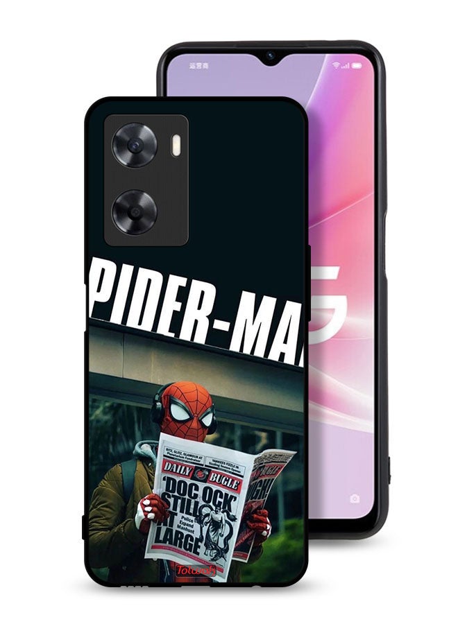 Tolwak Oppo A77s Protective Case Cover Spiderman Reading Newspaper - Image 1