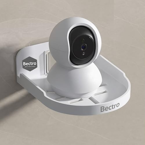 Bectro Screw-Less L-Type Wall Mount Holder for Smart CCTV Cameras | Stand with Heavy-Duty Wall Mount Sticker | Universal use for 360 Robo, Cube, Dome & PT Camera for Home/Office (Pack of 1) - Image 2