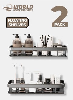 Eworld Shower Caddy Shelves, Stylish and Convenient Storage Solution with No-Drill Wall-Mounted and Rustproof Features, Perfect Organizers for Bathroom, Toilet, and Kitchen, Available in Pack of 4 & 2  - Image 1