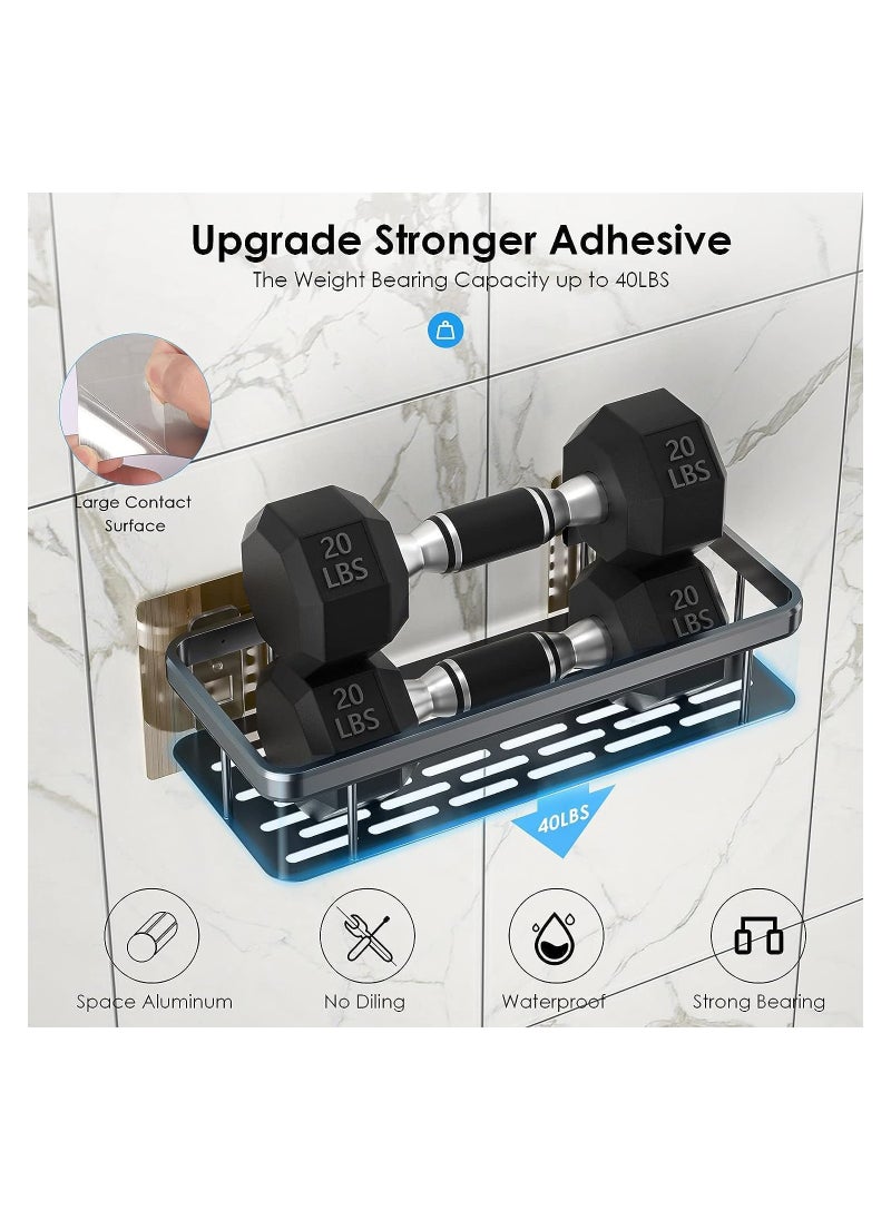 Eworld - Shower Caddy Shelves, Stylish and Convenient Storage Solution with No-Drill Wall-Mounted and Rustproof Features, Perfect Organizers for Bathroom, Toilet, and Kitchen, Available in Pack of 4 & 2 - Image 1