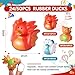 Deekin 50 Pcs Assorted Rubber Ducks in Bulk 2 Inch Rubber Duckies for Party Supplies Mini Bath Toys for Baby Shower Pool Party Dragon - Image 4