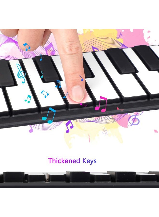 Vhffoso 49 Keys Roll Up Piano With Carrying Bag, 8 Different Tones, Built-In Rechargeable Lithium Battery, Built-In 2W Speakers, Portable Piano, Travel Piano - Image 5
