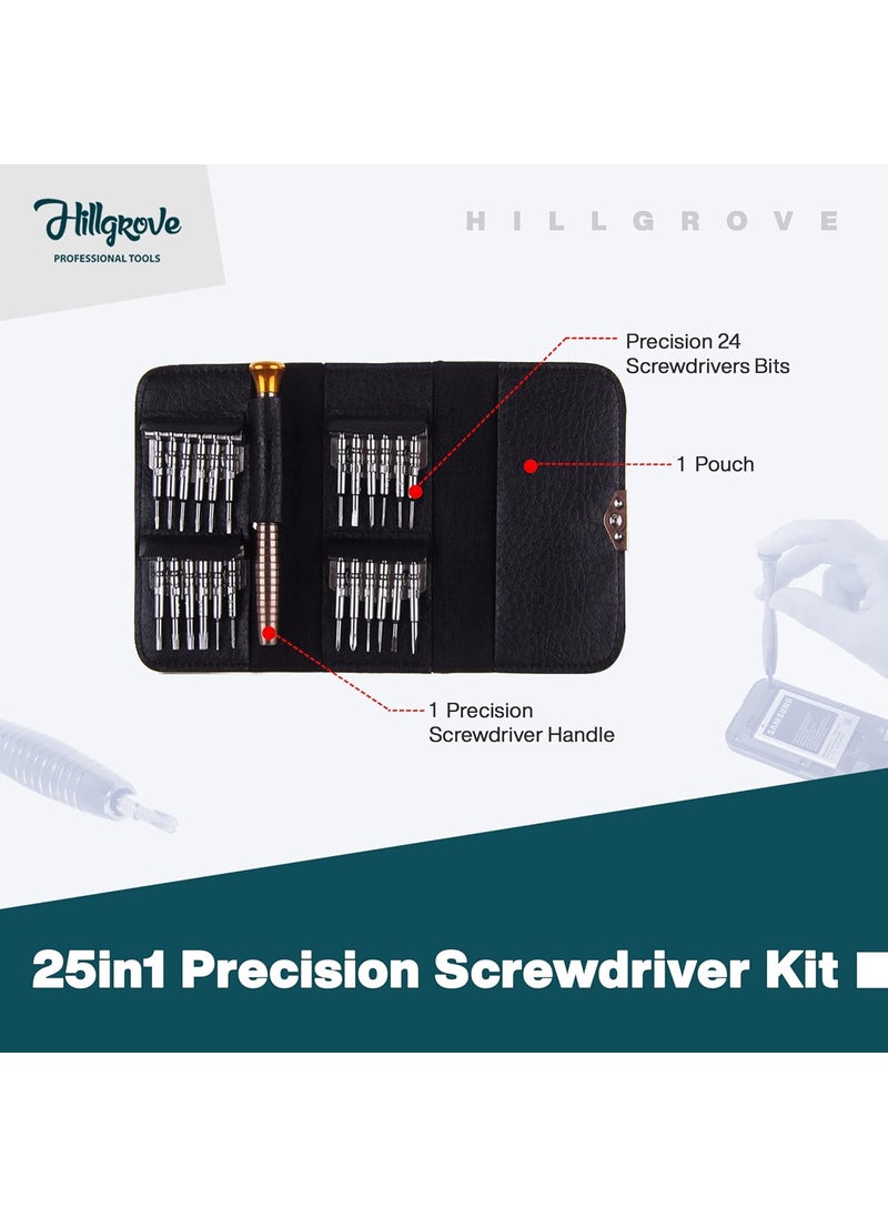 Hillgrove Hillgrove HGCM5M1 9 Pieces Full Hex Allen Key Kit with 25in1 Screwdriver Bolt Spanner Goti Wrench L Shape Repair Tool Set for BikeBicycleCycleGuitar Allen Key Set  - Image 3