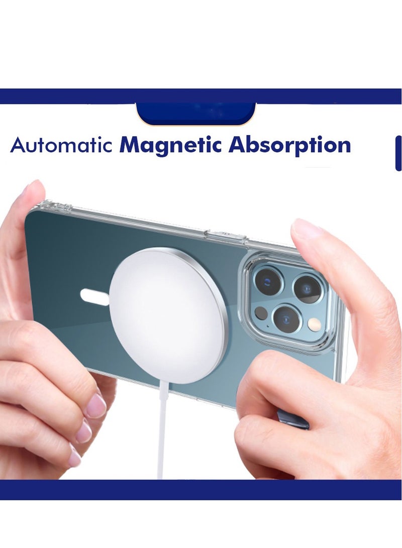 BORTONY iPhone 14 Pro Max Magnetic Phone Case, Compatible with Magsafe Charging & Accessories Protective Clear Back Case Cover for Apple iPhone 14 Pro Max - Image 4