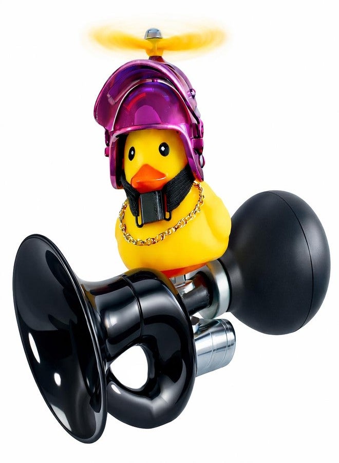 Lanxitown Bike Horn with Little Yellow Duck Classic Vintage Metal Twist Bicycle Horn for Kids Bike Accessories for Kids Bicycle Accessorie - Image 1