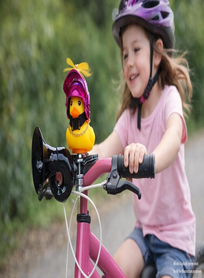 Lanxitown Bike Horn with Little Yellow Duck Classic Vintage Metal Twist Bicycle Horn for Kids Bike Accessories for Kids Bicycle Accessorie - Image 3