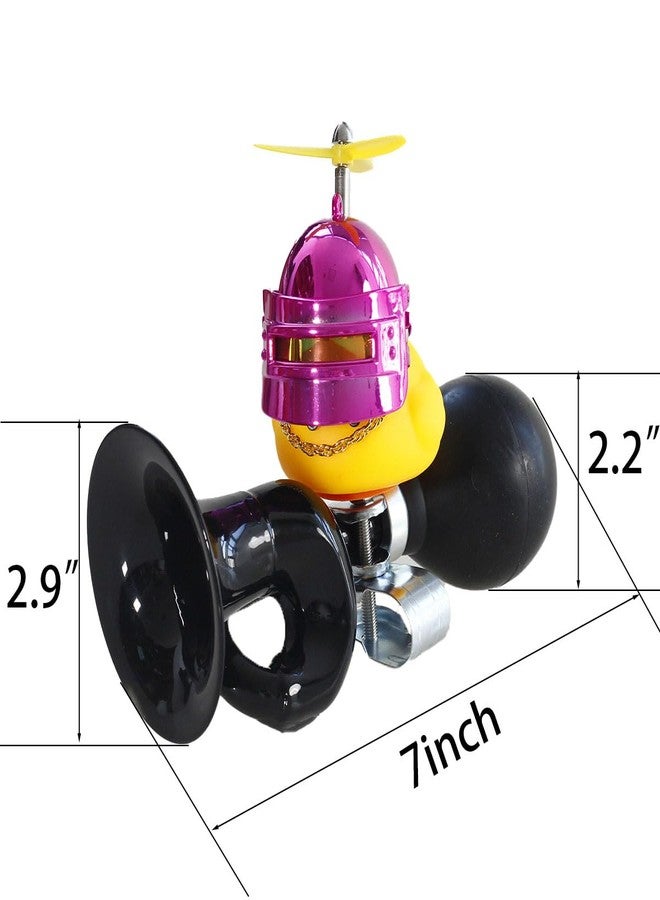 Lanxitown Bike Horn with Little Yellow Duck Classic Vintage Metal Twist Bicycle Horn for Kids Bike Accessories for Kids Bicycle Accessorie - Image 2