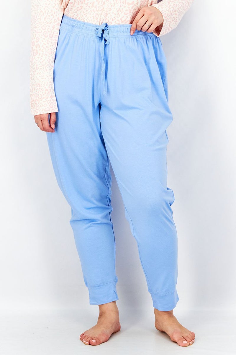 Tchibo Women Jersey Relaxation Trousers, Sky Blue - Image 1