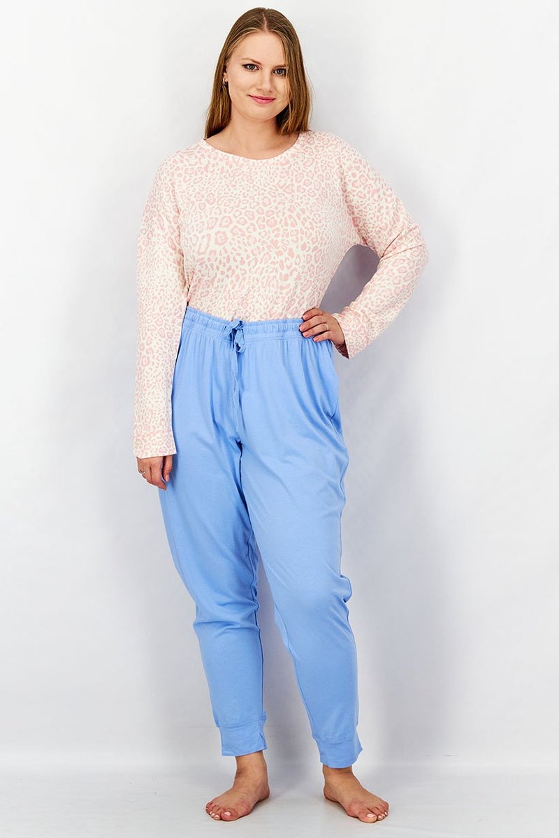 Tchibo Women Jersey Relaxation Trousers, Sky Blue - Image 4