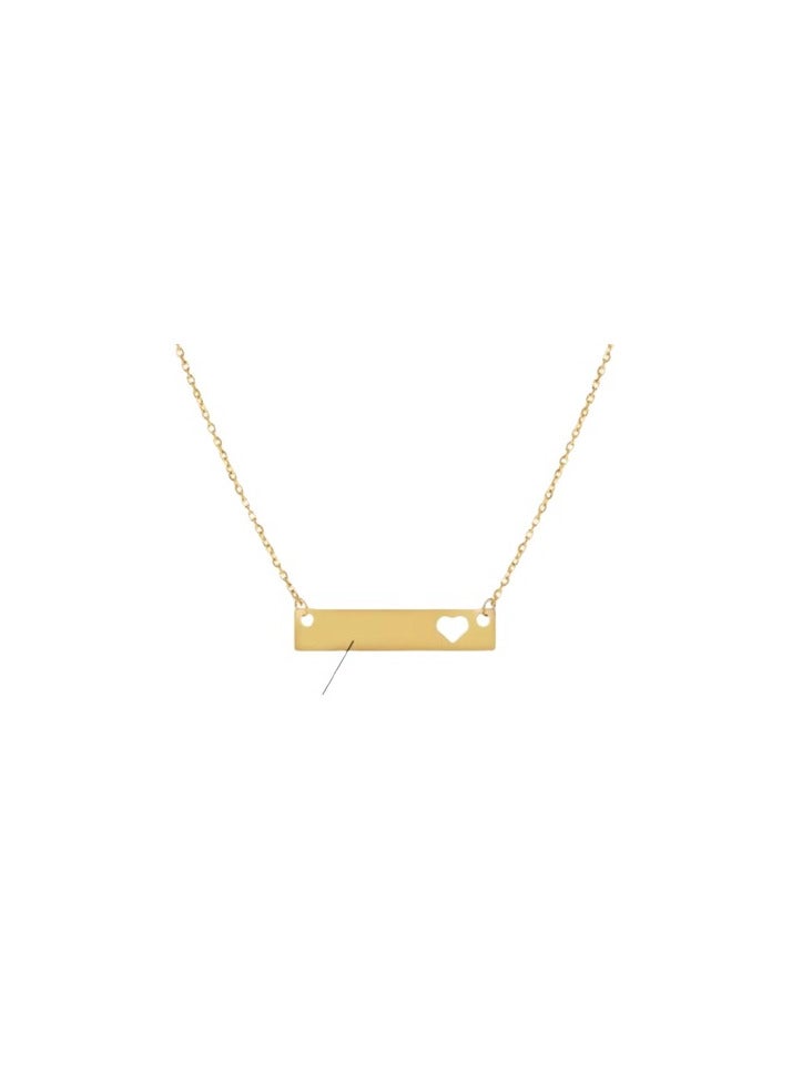 JEWELIVERY JEWELIVERY 18Kt Gold Necklace – Customizable Date Pendant with Elegant Design, Shiny Glossy Finish, Perfect for Personalization, Birthdays, Anniversaries & Special Occasions  - Image 1