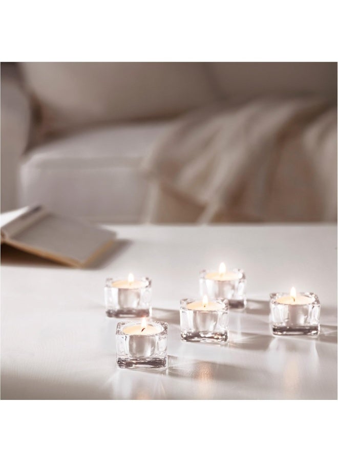 Ikea Tealight Candle Holder, 5 x 3.5cm, Glass, Clear Glass Candle Holders, Vintage Candle Holder, Tealight Candle Holders for Table Centerpieces, Home, Bridal Shower, Birthday - Image 3