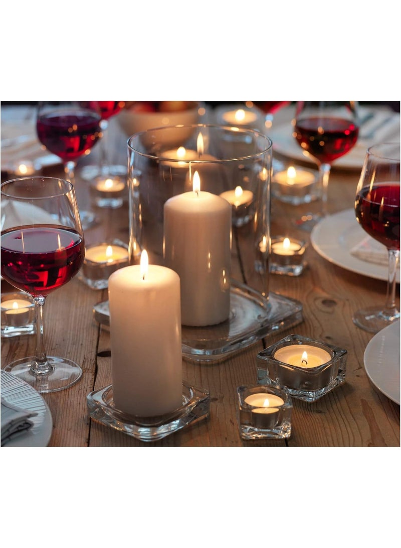 Ikea Tealight Candle Holder, 5 x 3.5cm, Glass, Clear Glass Candle Holders, Vintage Candle Holder, Tealight Candle Holders for Table Centerpieces, Home, Bridal Shower, Birthday - Image 4