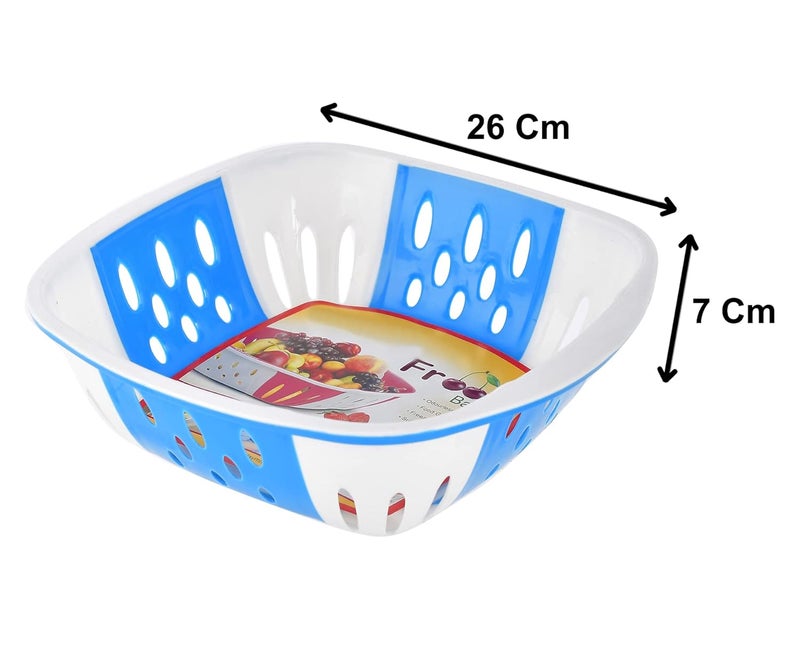 Kuber Industries Large Plastic Fruit, vegetable Storage Basket (Blue)-HS42KUBMART25377 - Image 4