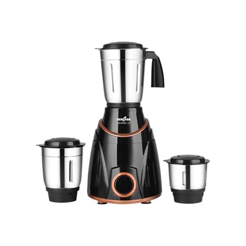 Kenstar GRINDEE 3J Mixer Grinder | 3 Stainless Steel Multipurpose Jars | 750 W | Black - Image 1