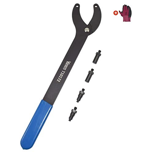 Yuesstloo مجموعة أدوات تغيير حزام توقيت المحرك Yuesstloo مع أداة تثبيت البكرة التوقيت، متوافقة مع VW Golf VAG 3036 T10172، مع قفازات - Image 1