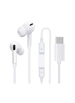 DIGI CORE Type-C In-Ear Earphone With Microphone For Samsung Huawei Vivo And Android Smartphones White  - Image 1