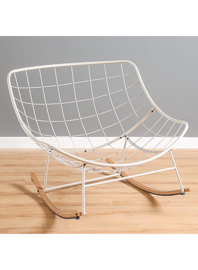 DANUBE HOME Emily Relaxing Chair Balcony Chair Porch Bistro Chair Modern Design Garden Furniture for Outdoor Bench Seating Terrace Lawn Patio Balcony - Beige - Image 3