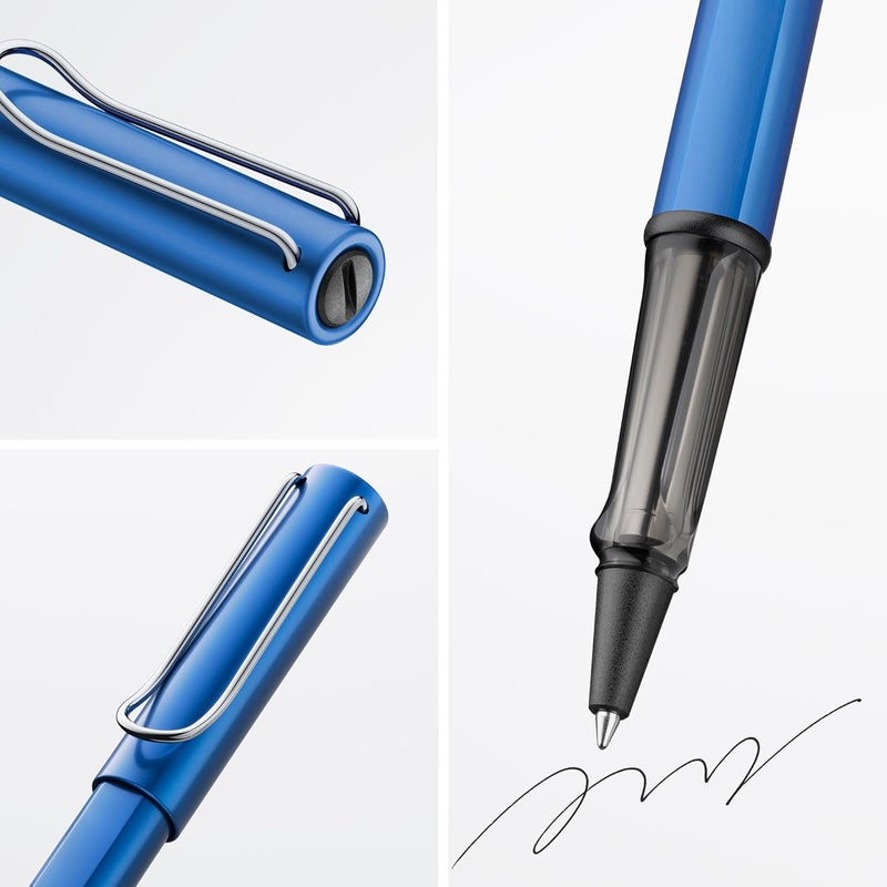 Lamy 328 AL-Star Blue Ocean Roller Ball Pen - Ergonomic Design with Blue Ink - Image 2
