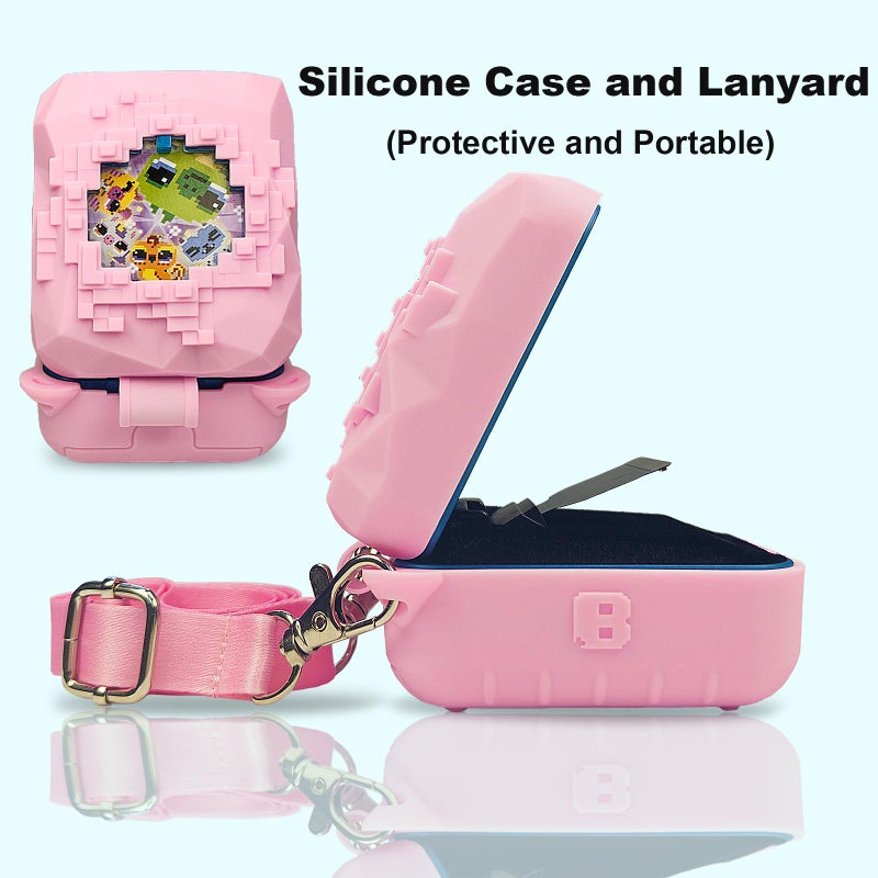 JCHPINE Silicone Cover Case for Bitzee Magicals Interactive Digital Pet and Case, Protective Skin Sleeve for Bitzee Magicals Virtual Electronic Pets Accessories (Pink) - Image 5