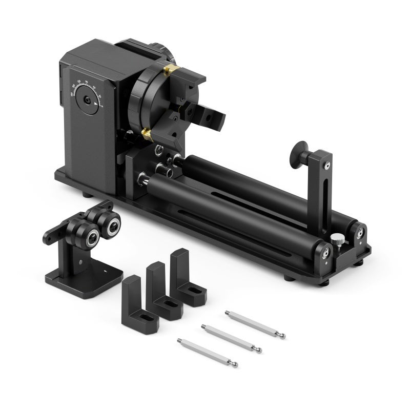 SCULPFUN Y-axis Rotary Roller: 180° Adjustable Angle 4-in-1 Metal Rotary Roller - Compact All-in-one Structure Rotary Roller for 3D Printer Accessories and Engraving Machines - Image 1