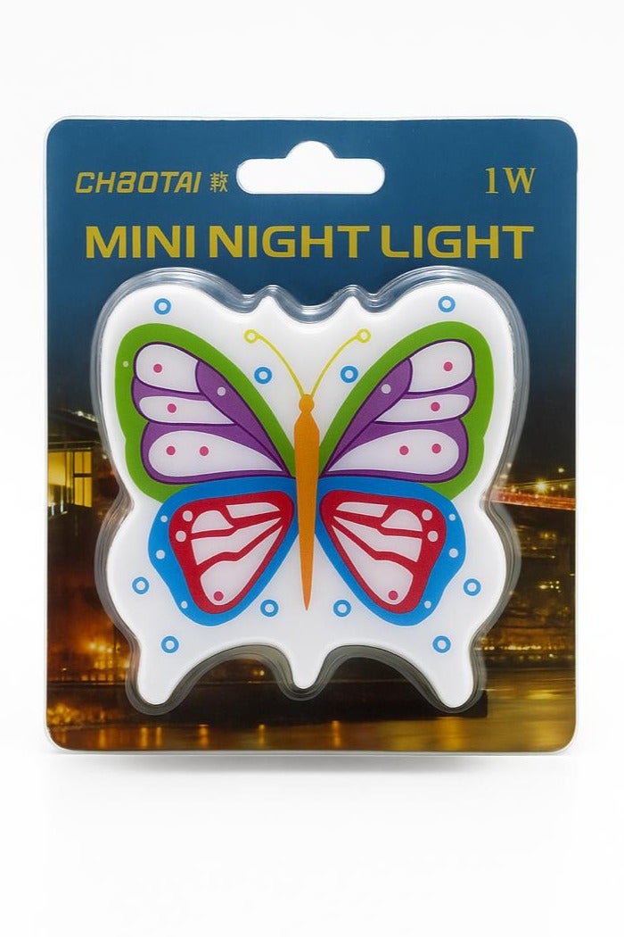 Chaotai Butterfly Shape Plug-in LED Night Light for Kids – Multicolor – Auto Sensor. - Image 3
