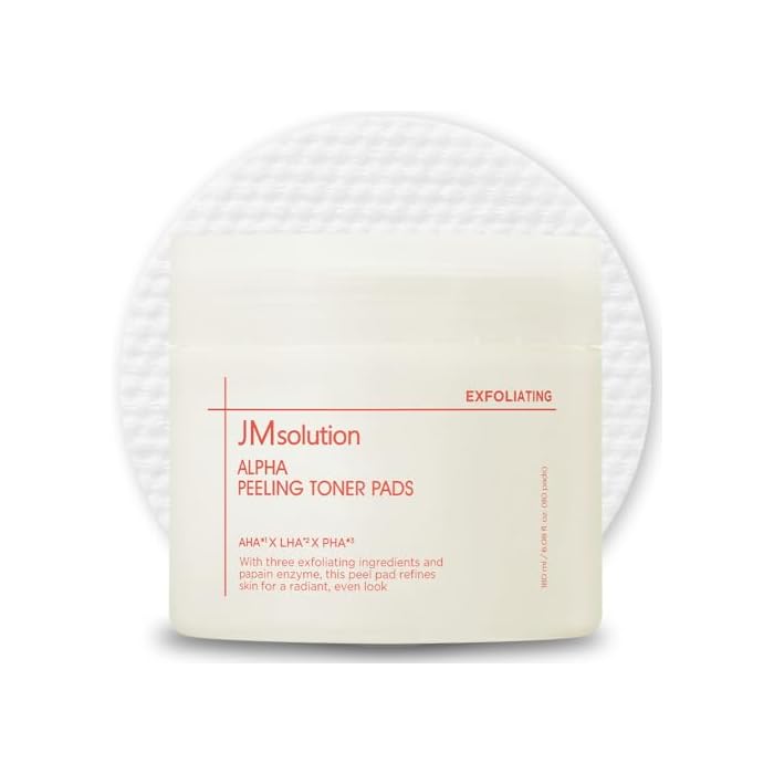 JMsolution Customizing Toner Pad 8 Types | Hydrating, Barrier Care, Firming, Brightening & Soothing | Vegan Pad | Made in Korea (ALPHA PEELING) (ALPHA PEELING) (Alpha Peeling)