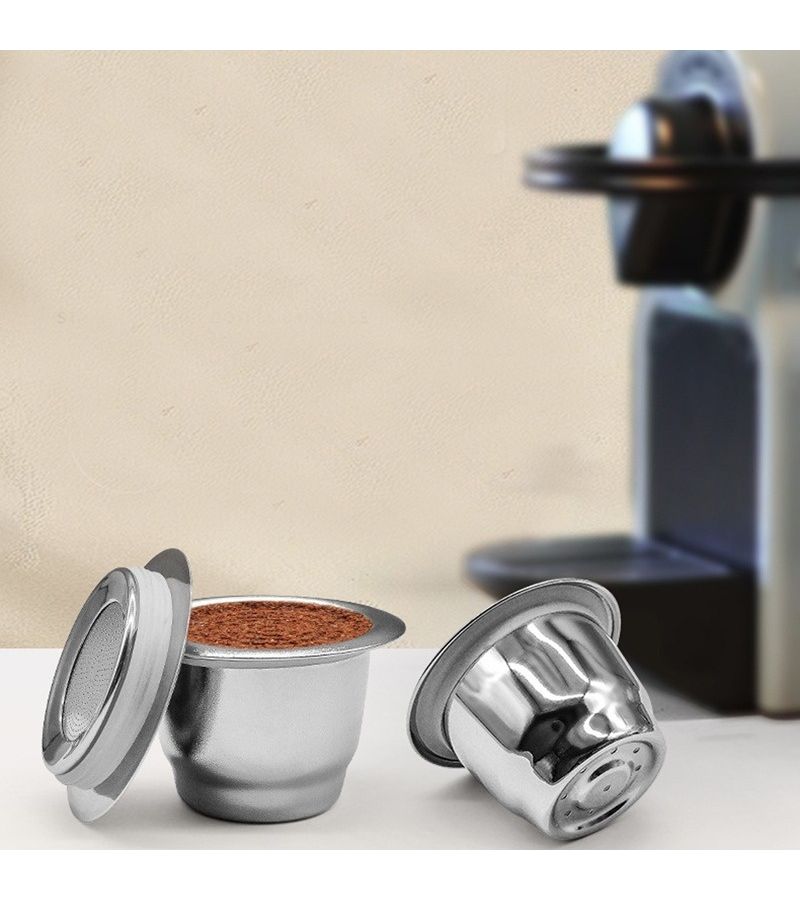 30ML 8Reusable Stainless Steel Coffee Capsule For Nesxx Filter Coffee Machine Silvery - Image 2