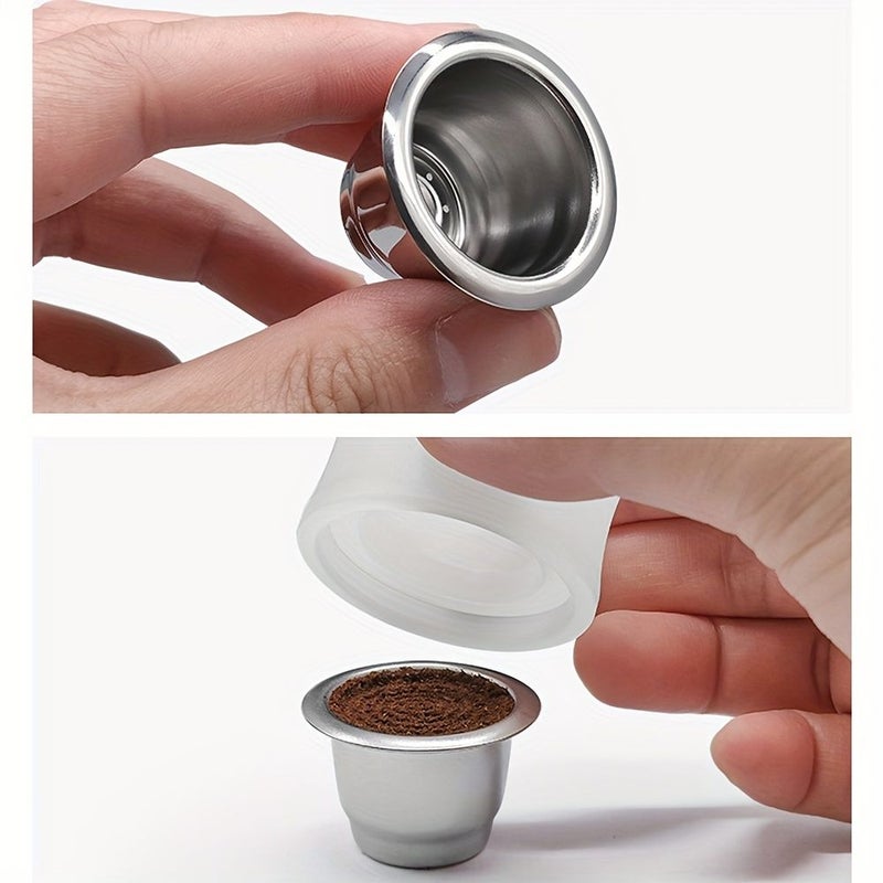 30ML 8Reusable Stainless Steel Coffee Capsule For Nesxx Filter Coffee Machine Silvery - Image 4
