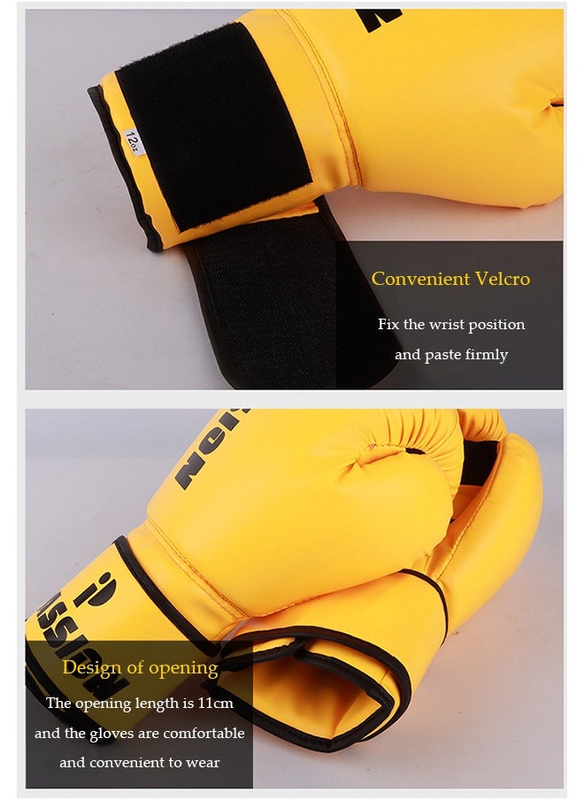 DUNISO Boxing Gloves,Boxing Training Gloves,12oz Punching Gloves Professional Martial Arts Bag Gloves, Kickboxing Gloves, Boxing Gloves for Punching Bag, Sparring, Muay Thai, MMA Beginners Heavy Bag Gloves(black）  - Image 5