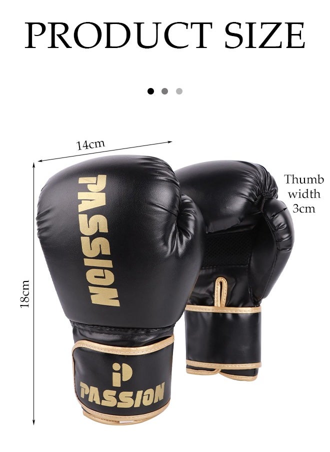 DUNISO Boxing Gloves,Boxing Training Gloves,12oz Punching Gloves Professional Martial Arts Bag Gloves, Kickboxing Gloves, Boxing Gloves for Punching Bag, Sparring, Muay Thai, MMA Beginners Heavy Bag Gloves(black）  - Image 2