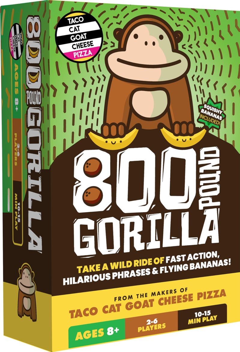 Dolphin Hat Games 800 Pound Gorilla Board Game by Taco Cat Goat Cheese Pizza - Fun Family Card Game for Kids and Adults â€“ Great for Family Game Night, Birthday Gift for Kids 8+ - Easy, 15 min, 2-6 Players - Image 1