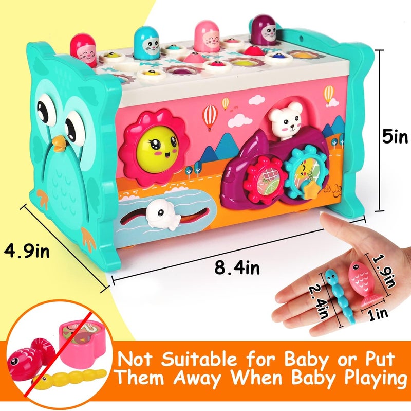 Kidzilla 8 in 1 Montessori Hammering Pounding Toys for 1 2 Year Old Educational Fishing Game Xylophone Shape Sorter Developmental Learning Toy Motor Skill Toddler Activity Age 2-4 Boy Girl Easter Treat Gift - Image 2