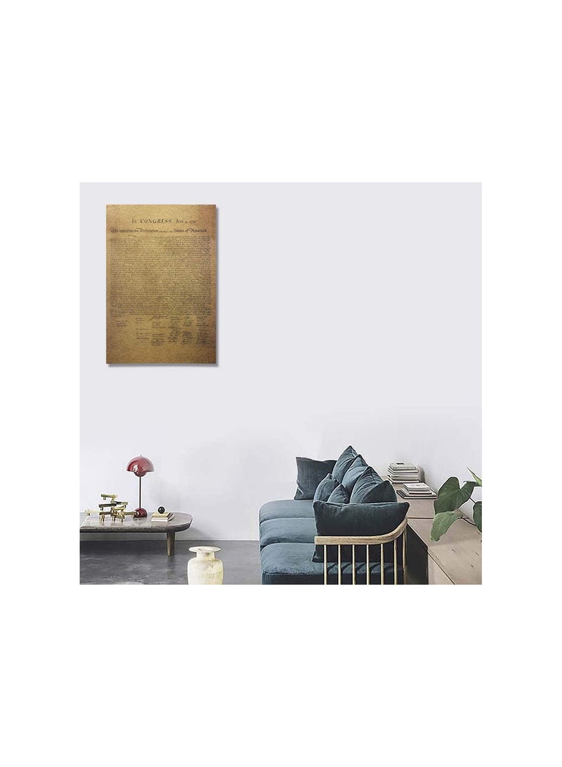 GGOOT Vintage Retro Kraft Paper Poster Declaration Of Independence Playbill Bar Cafe Room Home Wall Decor Sticker - Image 2