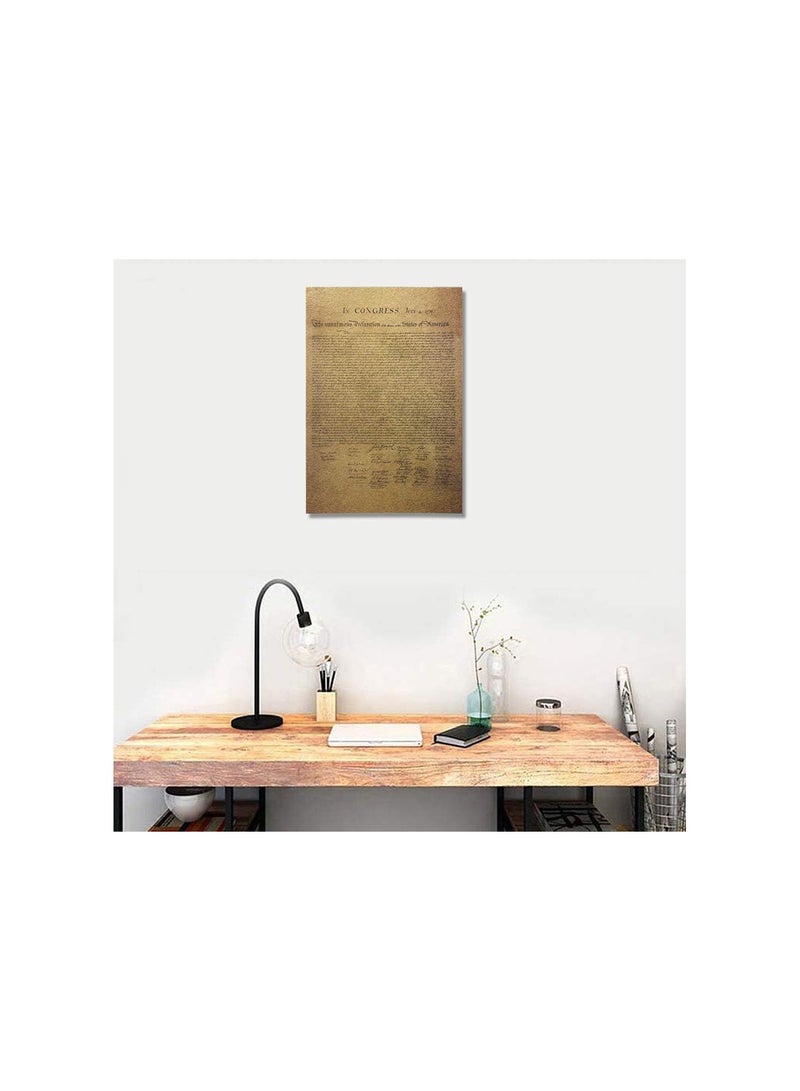 GGOOT Vintage Retro Kraft Paper Poster Declaration Of Independence Playbill Bar Cafe Room Home Wall Decor Sticker - Image 3
